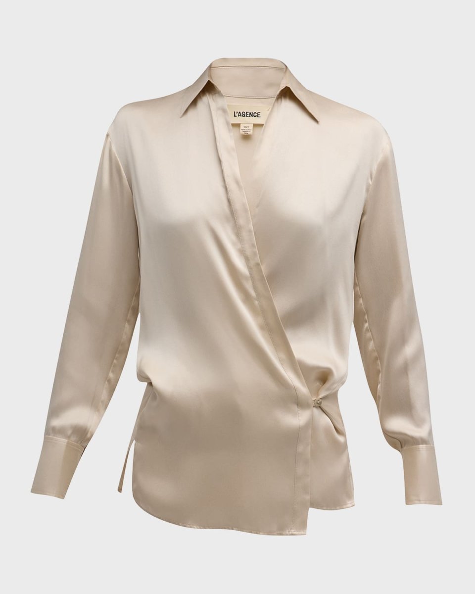 Sora Wrap-Front Blous